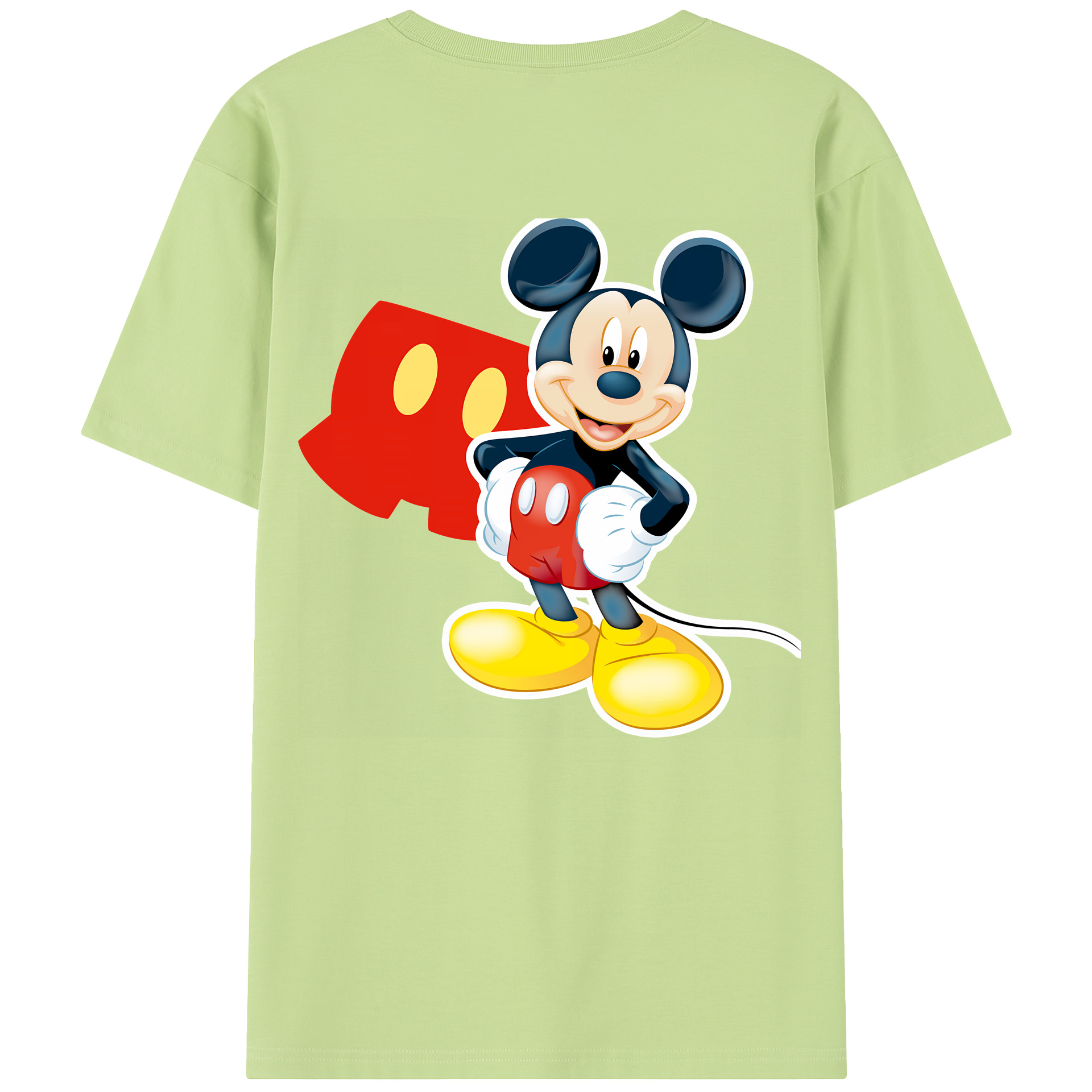 （画像用） ミッキーマウス Mickey Mouse 綿100％半袖Tシャツ（背面プリント）